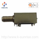 rf connector with metal  shield 